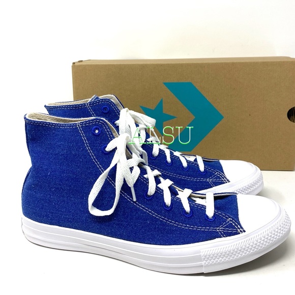 🌿Sale🌿 Converse Ctas High Canvas Rush Blue Men’s Size 9 10 Sneakers 166741C - Picture 6 of 10